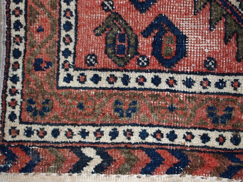 Handmade Vintage Bagface Rug 55x59cm Wool 1930s Original Condition gallery