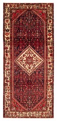 Vintage Dark Navy Traditional 5’1″ x 11’9″ Hand-Knotted Oriental Wool Area Rug