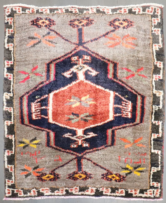 Vintage All Wool Kurdish Kars Rug Size 2'3''X2'7'' gallery