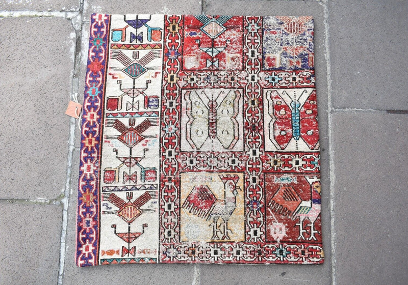 Turkish Silk Kilim Pillow Cover Rug 22''x24'' Decorative Handmade Cushion Cover gallery