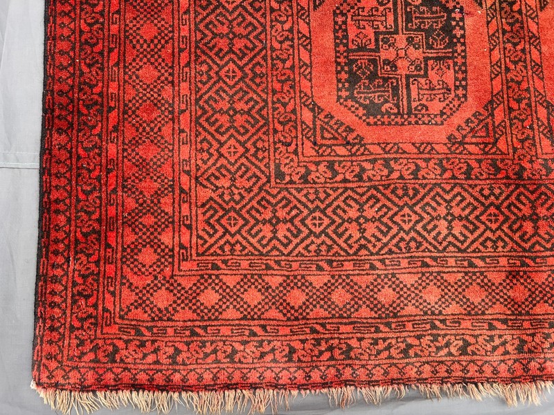 4'5x6'8 Ft Vintage Handknotted Turkoman Bokhara Gul Wool Area Rug gallery