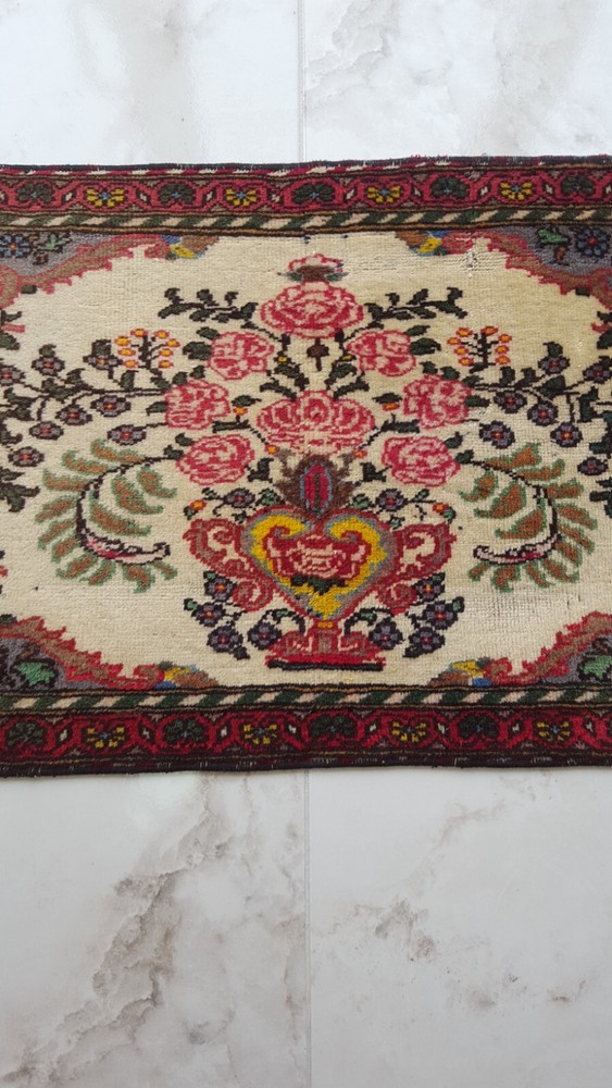 Antique Prayer Rug Caucasıan Royals Rug 2x3 P ersian Rug Oryantal Rug Hand RUG