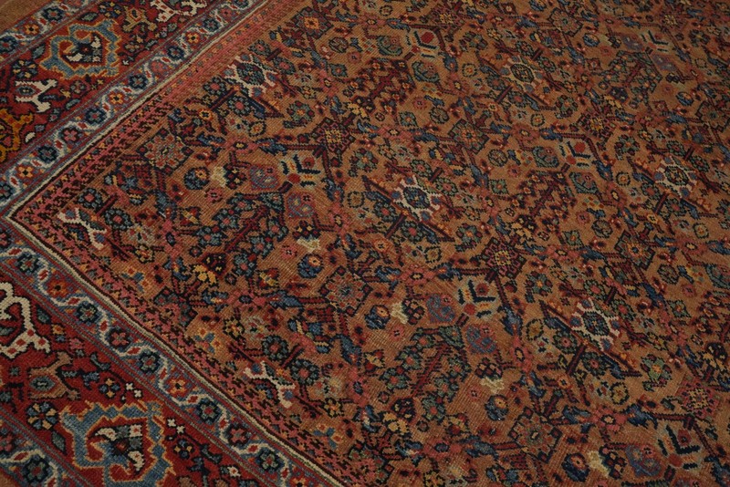Antique Vegetable Dye Palace Size Rug Hand-knotted Rust Wool Carpet 8x17 gallery
