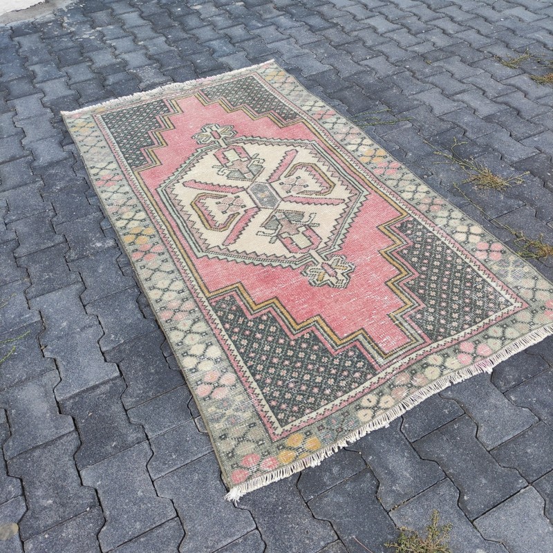 Cross borders Vintage Area Rug 3.44 x 6.14 ft , 3x6 Handmade Wool 105 x 187 cm gallery