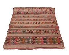 Handmade Algerian Tribal Berber Bohemian Antique Carpet – Area Rug 190×194 cm
