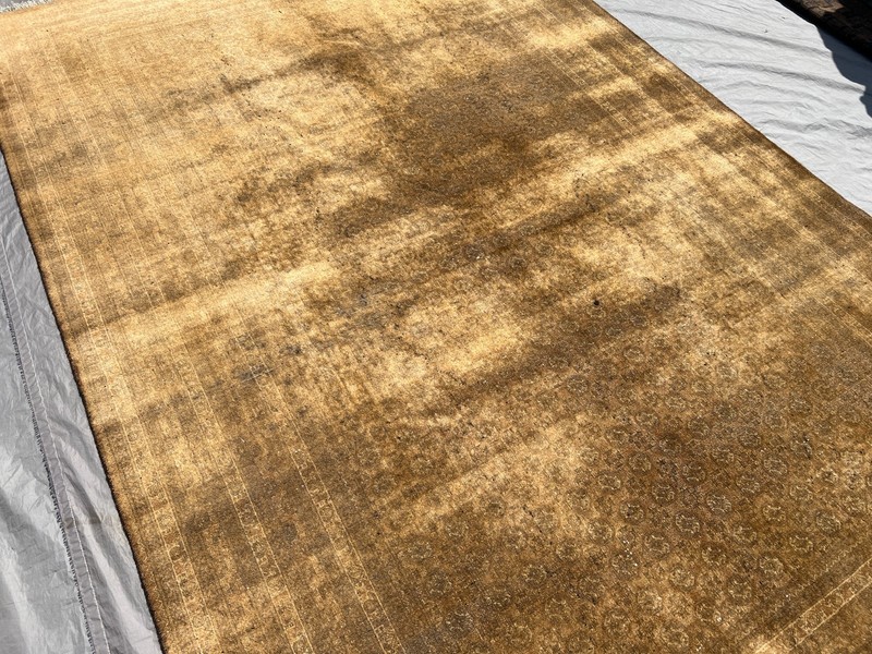 Terracotta Hand Knotted Afghan Rug 7x10 Beige Oriental Turkmen Muted Area Carpet gallery