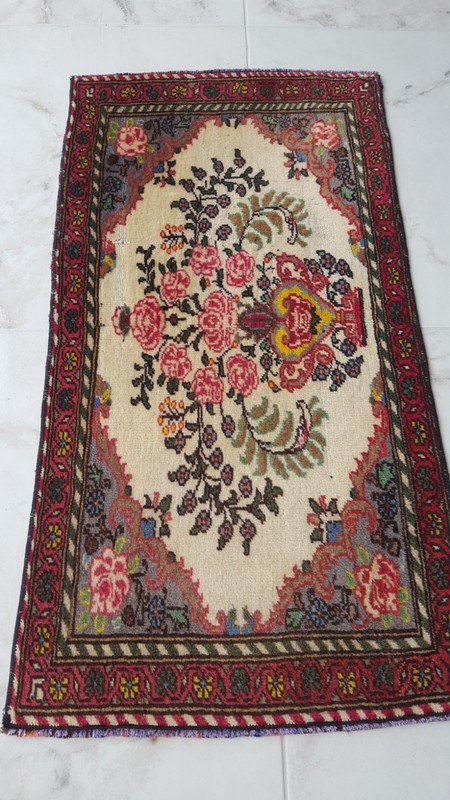 Antique Prayer Rug Caucasıan Royals Rug 2x3 P ersian Rug Oryantal Rug Hand RUG gallery