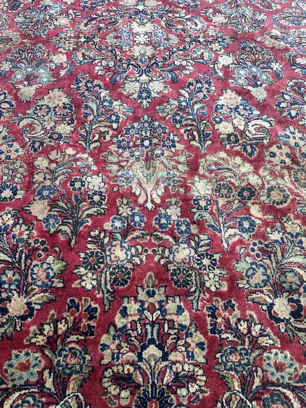 Antique Pearsan Boho Handmade Oriental Rug Allover Design 7’10”x9’11” gallery