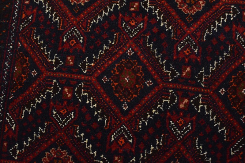Baloch Runner 2'2'' x 11'6'' Blue Wool Vintage Tribal Hand-Knotted Oriental Rug gallery