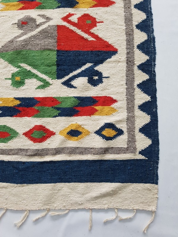 Vintage Handmade Traditional Beautiful Turkish Kilim Floor Rug Carpet 144x89 cm gallery