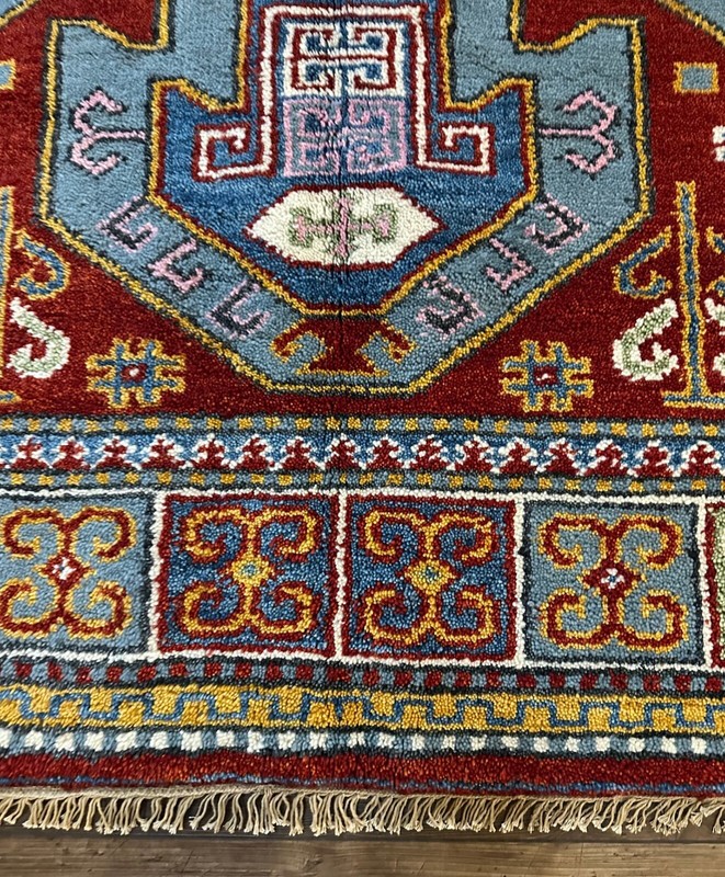 Brand New Tribal & Geometric Colorful & Soft Area Rug, Handmade in India, 6x8 gallery