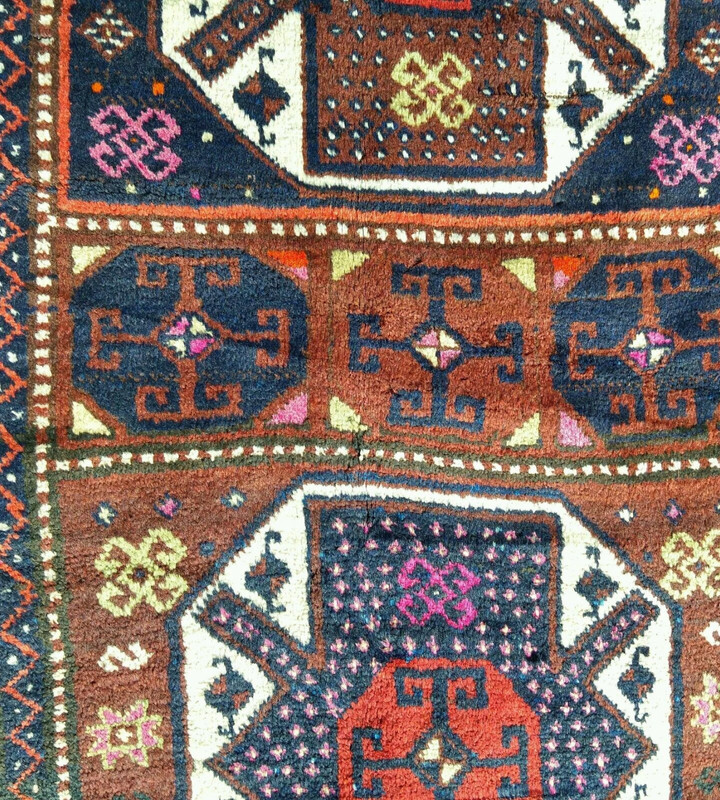 Stunning Cr1900-1939s Antique Vegy Dye Wool Pile Runner Rug 3'6"×11'10" gallery