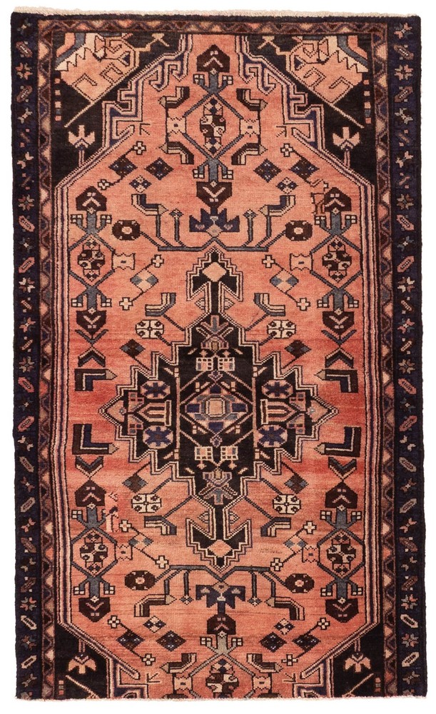 Traditional Vintage Hand-Knotted Area Rug 3'2" x 5'5" Oriental Wool Carpet