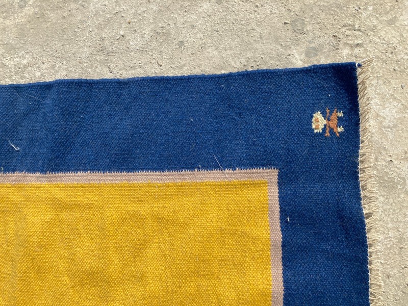 Vintage Traditional Handmade Moroccan Gabbeh Flatweave Kilim Wool Rug 226x164 cm gallery