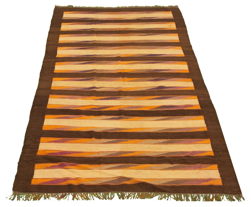 Vintage Hand Woven Area Rug 5'1" x 10'4" Traditional Wool Oriental Carpet gallery