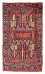 Vintage Hand-Knotted Area Rug 3’10” x 6’9″ Traditional Oriental Wool Carpet