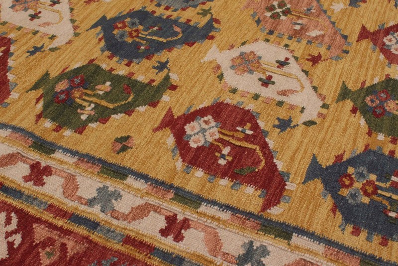 Vintage Hand Woven Area Rug 6'1" x 7'7" Traditional Wool Oriental Carpet gallery