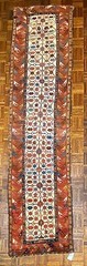 Important Antique NWP Kurdish Runner, 18th C., or earlier; 3ft x 11ft