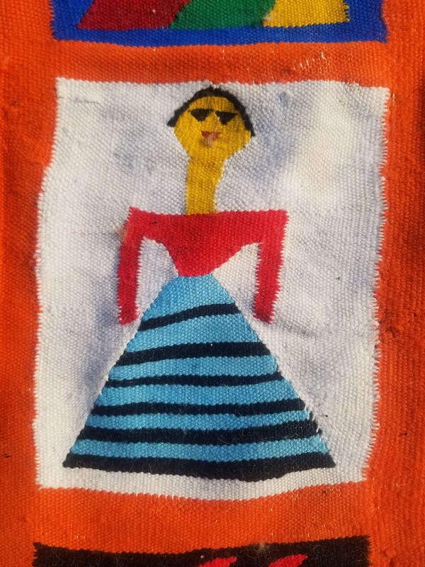 Fine Vintage Traditional Hand Made Oriental Wool Orange Kilim 5.3x2.7ft gallery