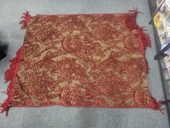 Red and Gold Oriental Rug with Trim 5ftx4ft (B12)