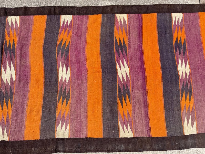 LONG WIDE HANDWOVEN COLORFUL RUNNER rug 5x12 Turkish kilim caucasian flatweave gallery