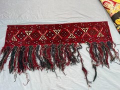 1’5 x 6 ft Vintage Turkoman Jalar Rug Hand Knotted Tribal Wall Hanging Boho Rug
