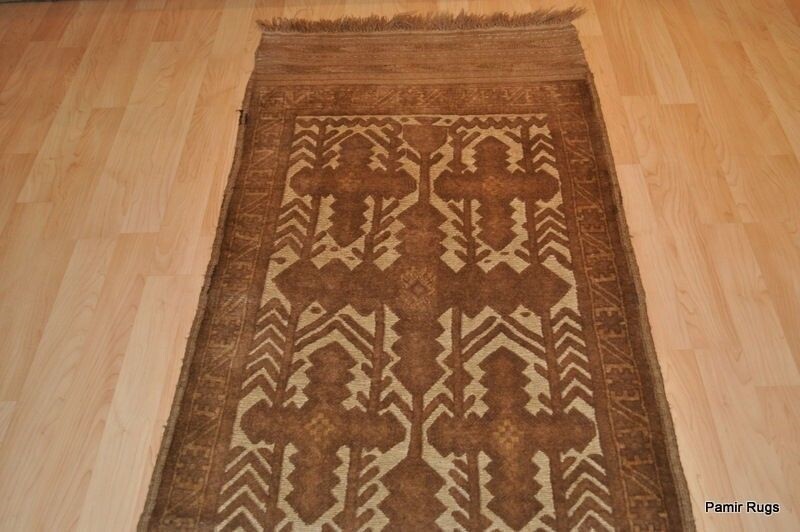 _HALL_RUNNER_13 FT. HANDMADE VEGETABLE DYE KILIM RUG tan khaki Brown *Kazak* gallery