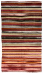 Vintage 5’4″ x 9’8″ Traditional Wool Hand Woven Oriental Area Rug