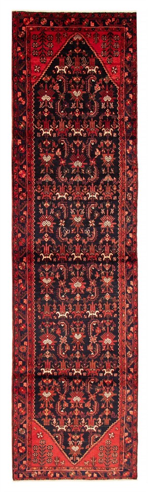 3'7" x 13'6" Vintage Hand-knotted Runner Rug Traditional Oriental Wool Carpet
