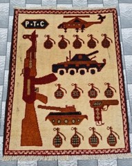WAR Rug Afghan Handmade Vintag Rug Baluchi Wool With Beautiful Design 80×60 cm