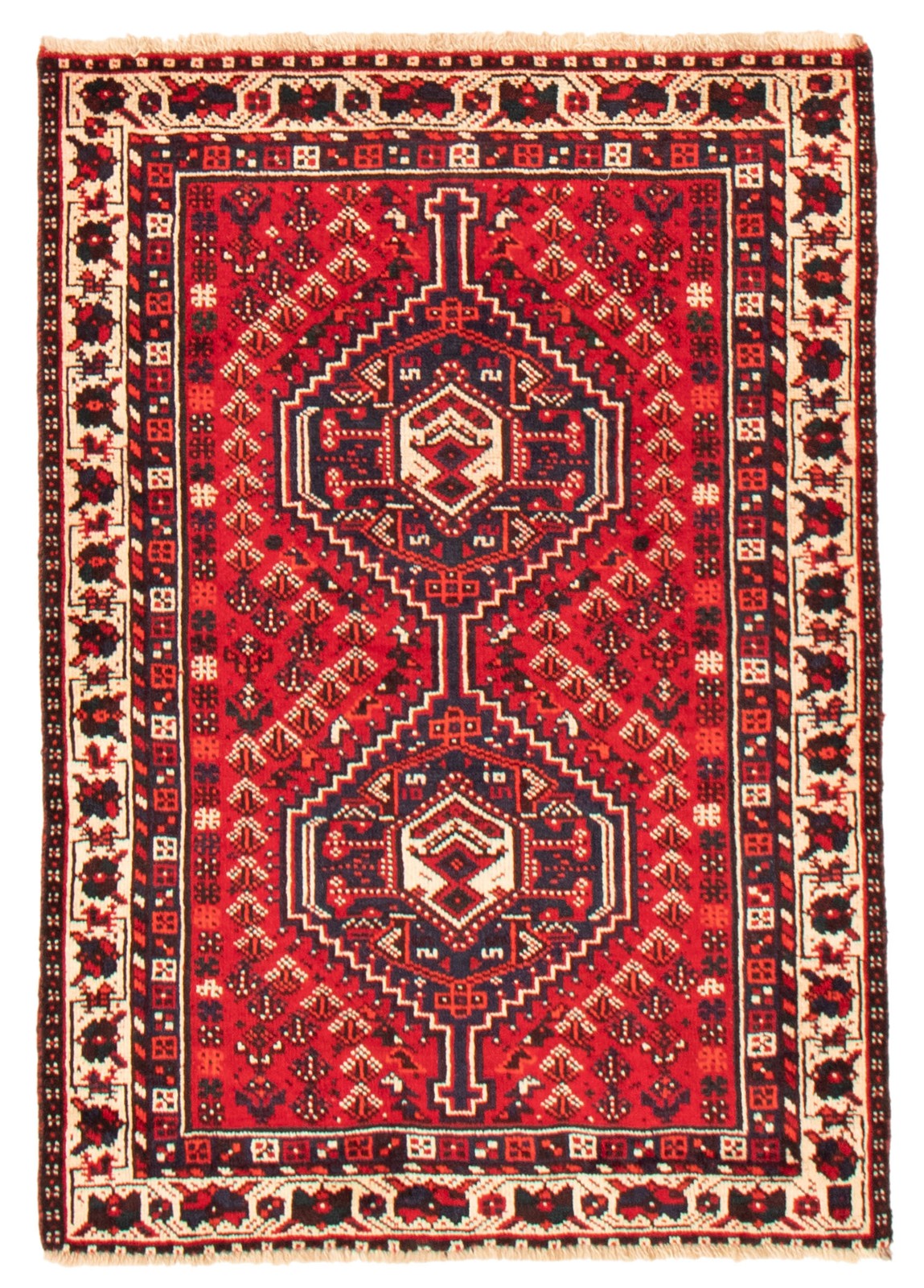 Vintage 3'7" x 5'1" Traditional Hand Knotted Vegetable Dye Wool Area Rug gallery