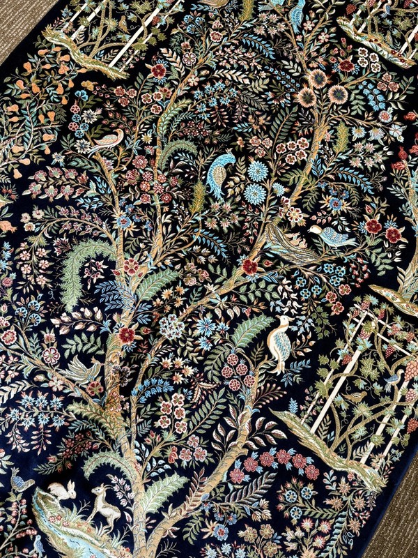 Silk Rug 3 x 5 feet Beautiful Dark Tree of Life Design High Quality Carpet gallery