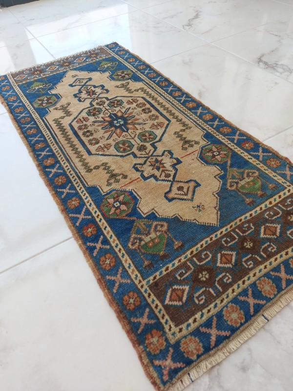 Medium Long Antique Prayer Rug, Handmade 100 Years Old Rug Luxury Decor Rug gggg gallery