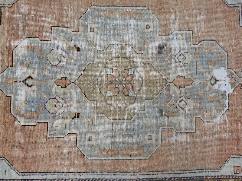 3.7x7.2 ft Orange Turkish Rug, Anatolian Rug, Oriental Rug, Antique Wool Rug gallery