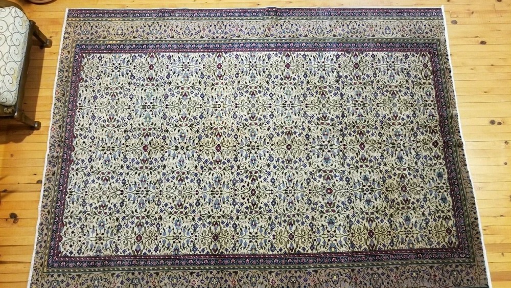Vintage 1960-1970s Floral Turkish Bunyan Rug 6'2" × 8'3''