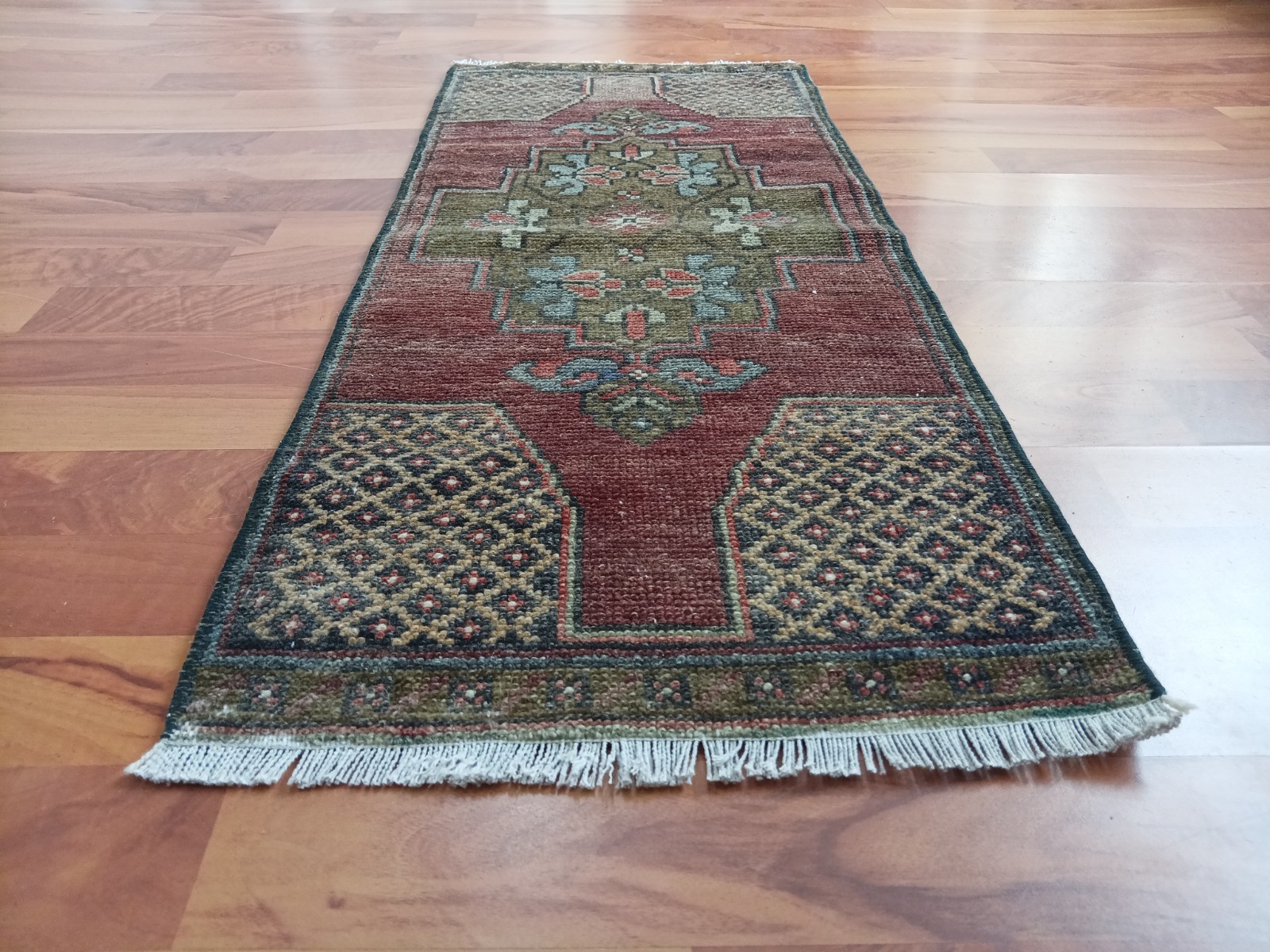 Small rug 2x3, Mini turkish rug, Door mat rug, geometric rug antique bath rug dd gallery