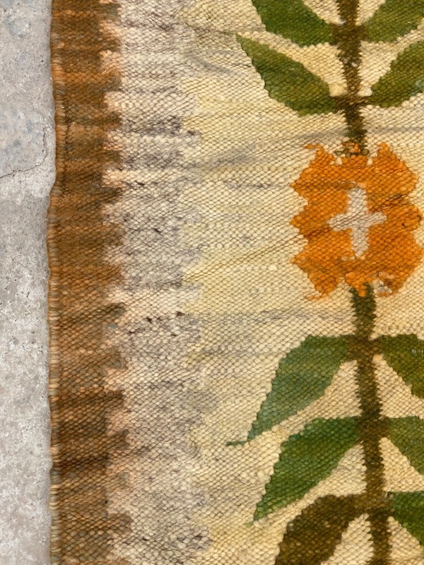Vintage Traditional Handmade Beautiful Floral Kilim Floor Rug Carpet 122x49 cm gallery