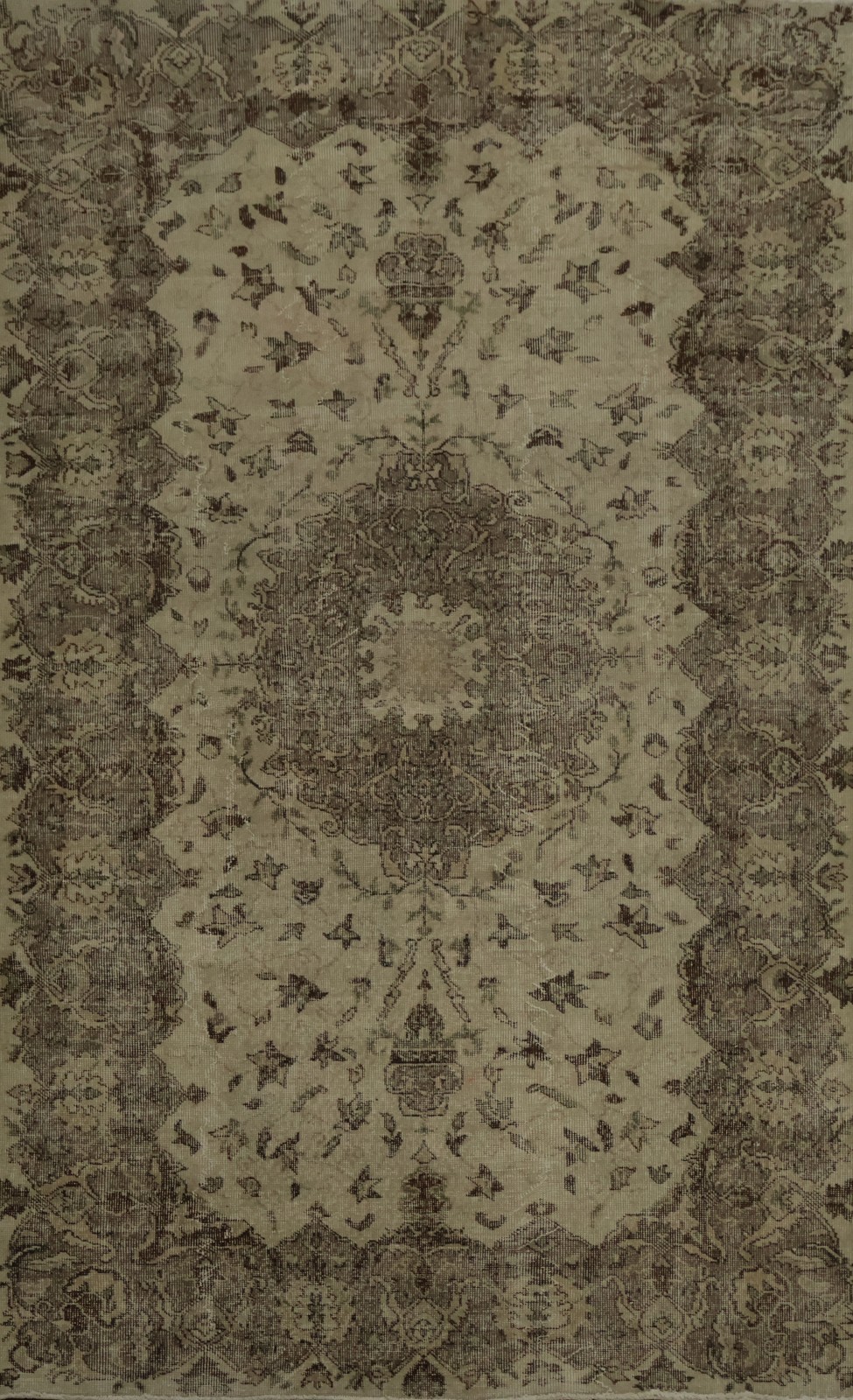 Exquisite Vintage Beige Rug 5x10 Hand-knotted Wool Distressed Turkish Carpet gallery