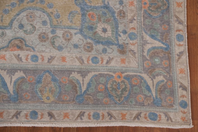Overdyed 10x13 Floral Traditional Vintage Area Rug Wool Handmade Large Carpet gallery
