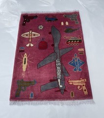 #409 War rug Afghan War Rug Wool Rug Beautifully Made Small War Rug 83x61cm