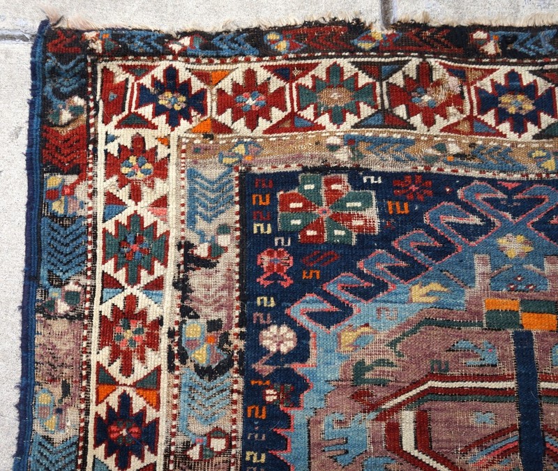 Antique Caucasian Kuba Rug 3'9"x5'7" gallery