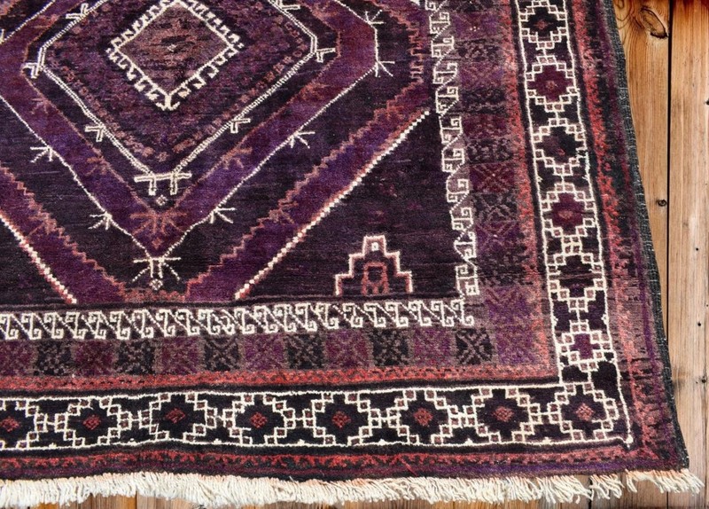 Semi Antique Vintage Hand Knotted Oriental Runner Wool Area Rug 4'7 x 9'2 5 x 9 gallery