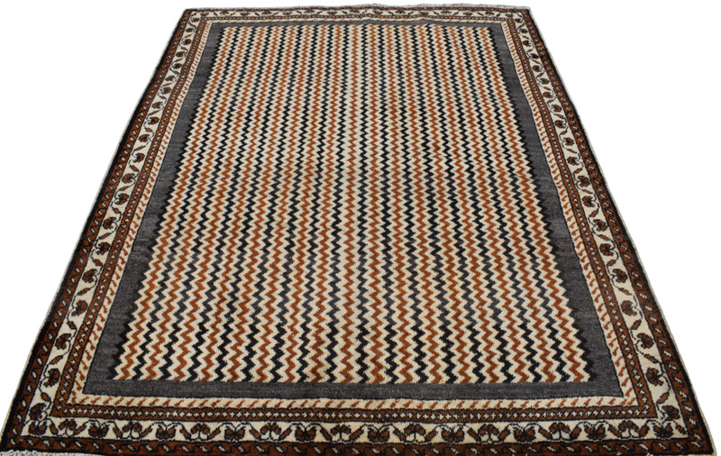 4'10 x 6'7 S Antique Geometric Vintage Handmade Wool Area 5 x 7 Oriental Carpet gallery