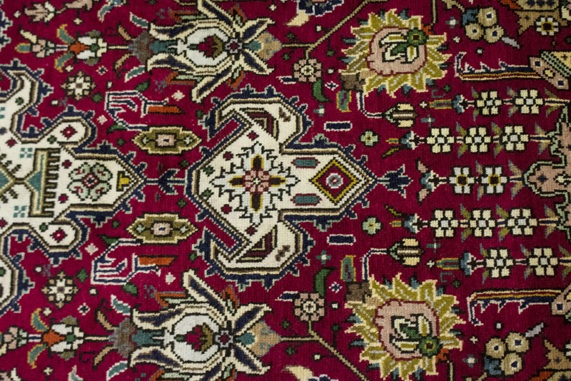 Vintage Handmade Wool Oriental Rug Classic Floral Design Home Decor 8X11'5 gallery