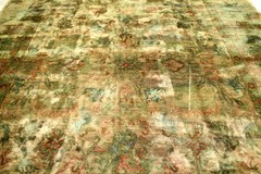 10X14 ELEGANT MINT ANTQUE HAND KNOTED VEGETABLE DYE SOLTANABAD TURKISH WOOL RUG
