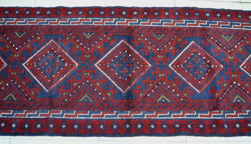 2'4 x 8'1 ft Handmade afghan tribal mushvani wool runner rug, hallway runner rug gallery