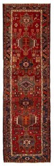 Vintage Hand-knotted Runner Rug 3’4″ x 11’8″ Traditional Oriental Wool Carpet