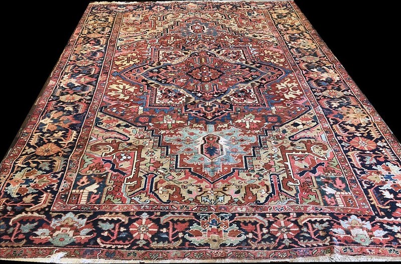 A Gorgeous Antique Decorative Heriz Circa 1920 gallery