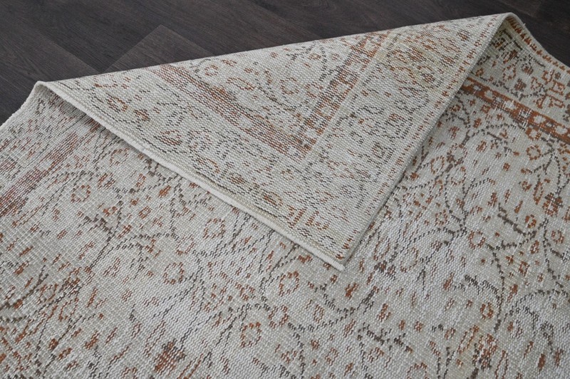 Oushak Turkish Vintage Rug 5x8 Kilim Rug Anatolian Handmade Boho Decor BEIGE gallery