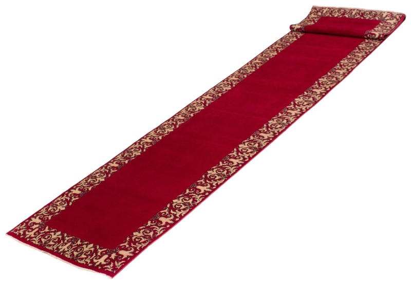 3'3" x 16'9" Vintage Hand-knotted Runner Rug Traditional Oriental Wool Carpet gallery